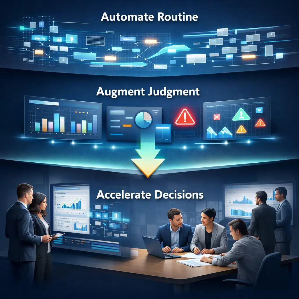 Business process automation supporting human decision-making