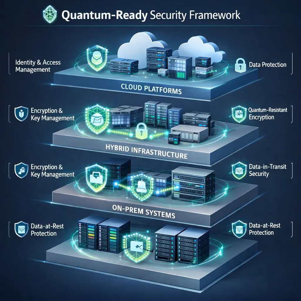 Post-quantum cryptography for enterprises in a quantum-ready security architecture.