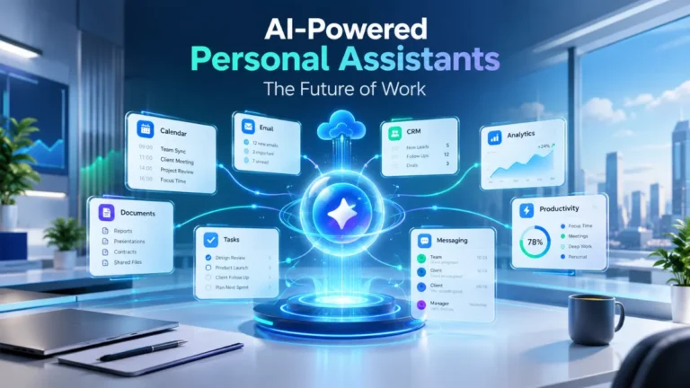 AI-powered personal assistants managing intelligent digital workplace workflows and productivity